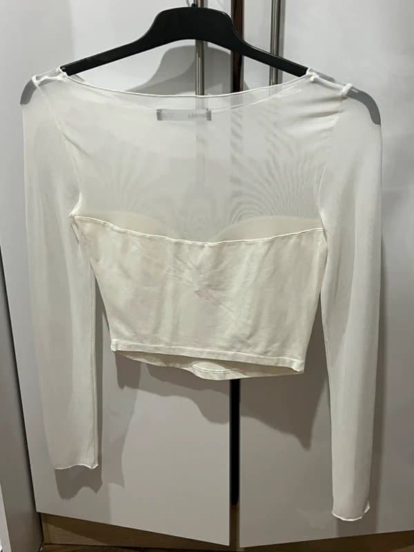 Bershka White tülle top