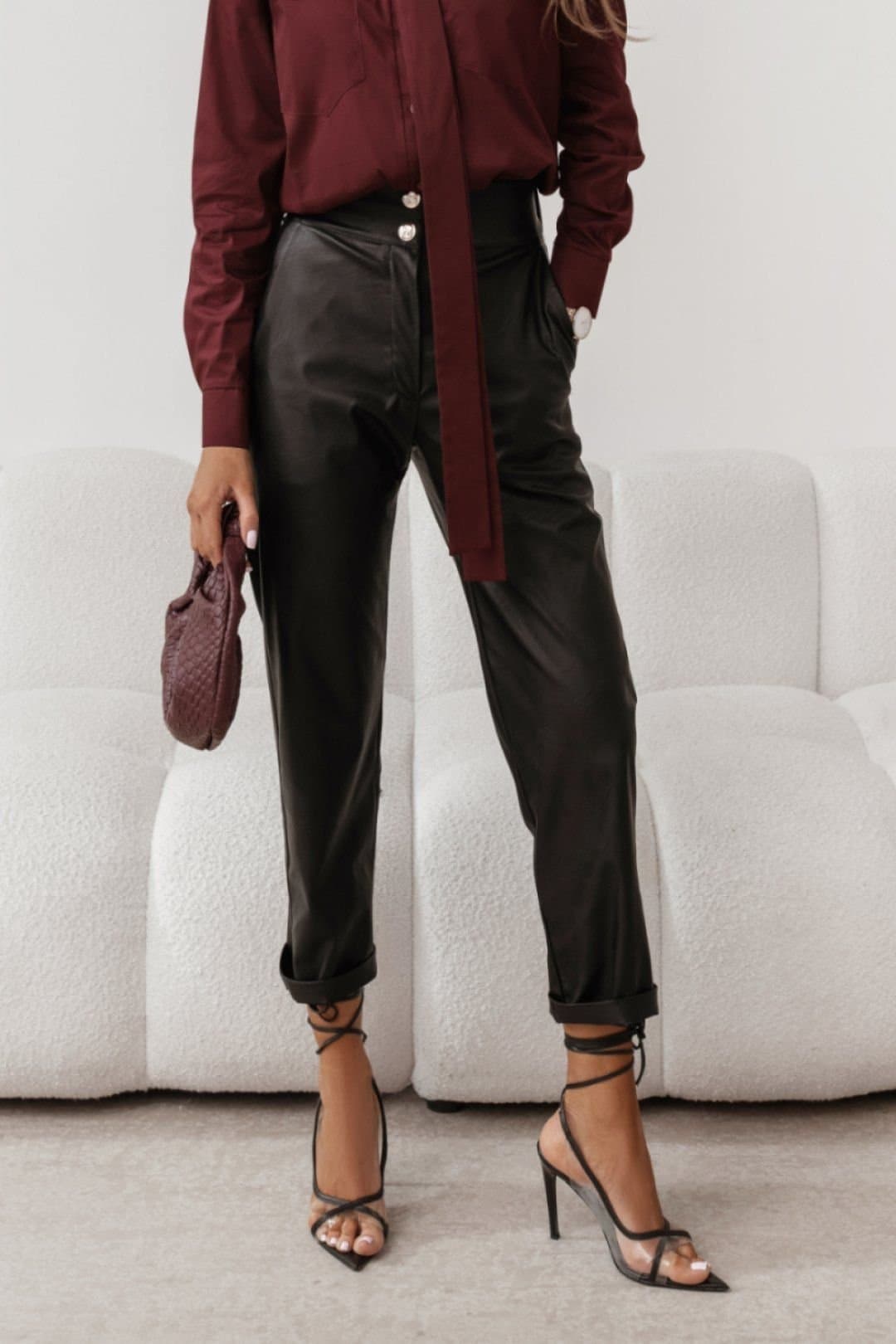 Love Lace Love Lace Women's NOAH Elegant Cigarette Pants in Black