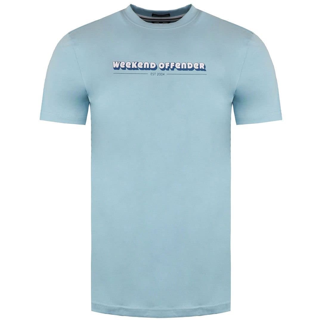 Weekend Offender Weekend Offender Men's Short Sleeve Crew Neck Baccalieri Blue T-Shirt
