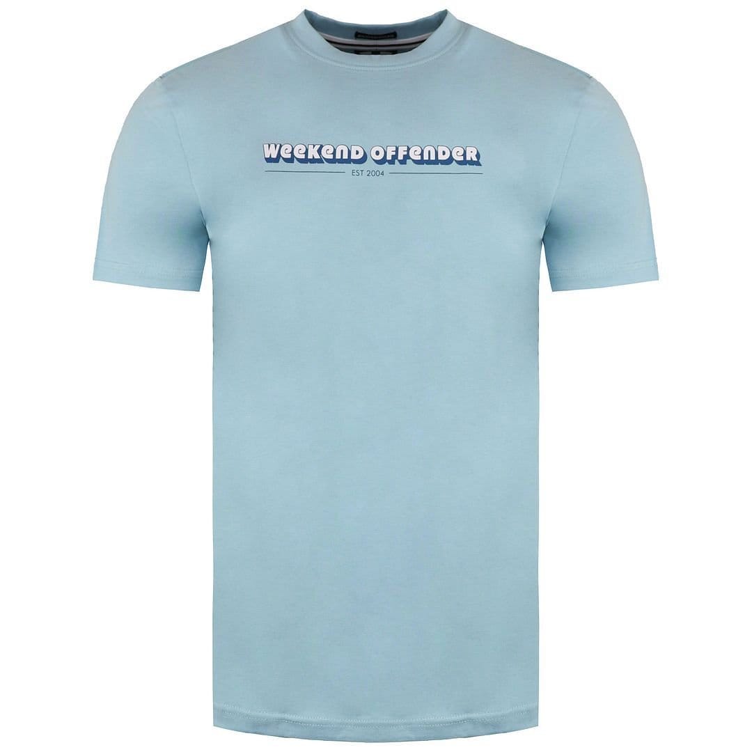 Weekend Offender Weekend Offender Men's Short Sleeve Crew Neck Baccalieri Blue T-Shirt - 1