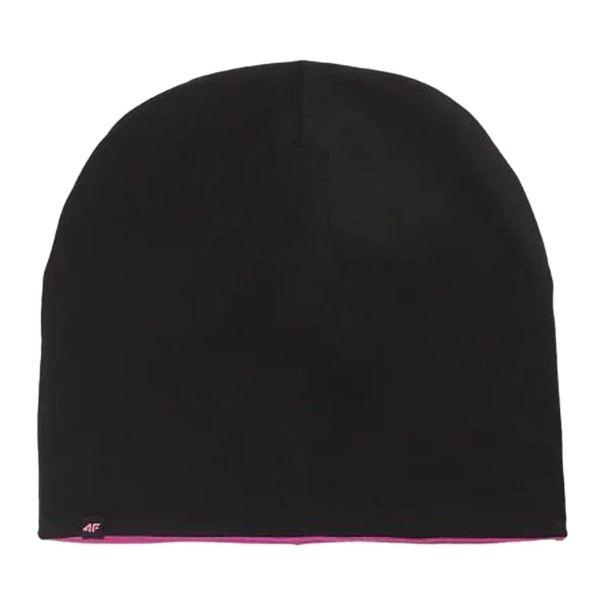 4F 4F Men's Logo Cotton Double Sided Beanie in Black - 4