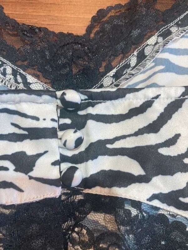 Bolongaro Trevor Bolongaro Trevor Zebra Print Lace Cami Top BNWT Size M Satin Look