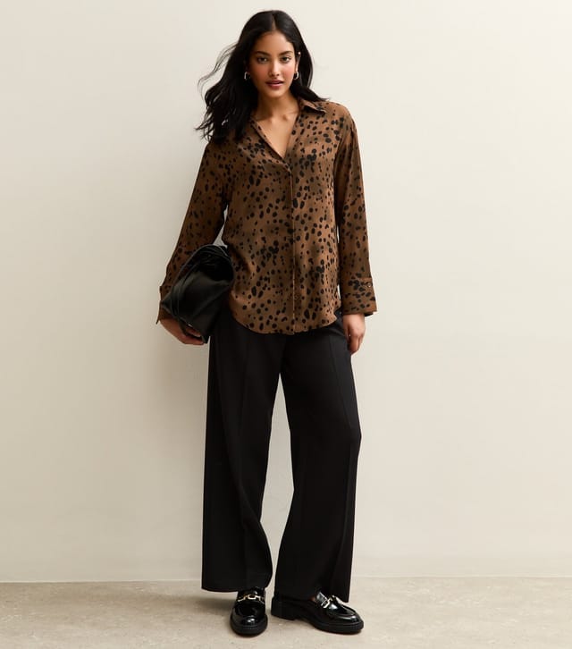 New Look Women's Brown Spot Print Shirt New Look - 3