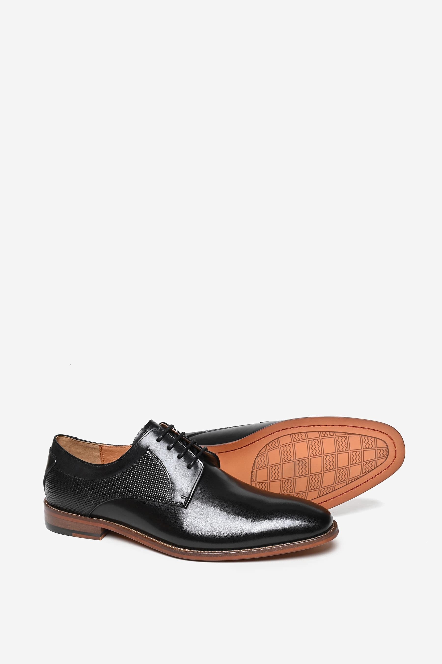 Alexander Pace Alexander Pace Black Leather Derby Shoe