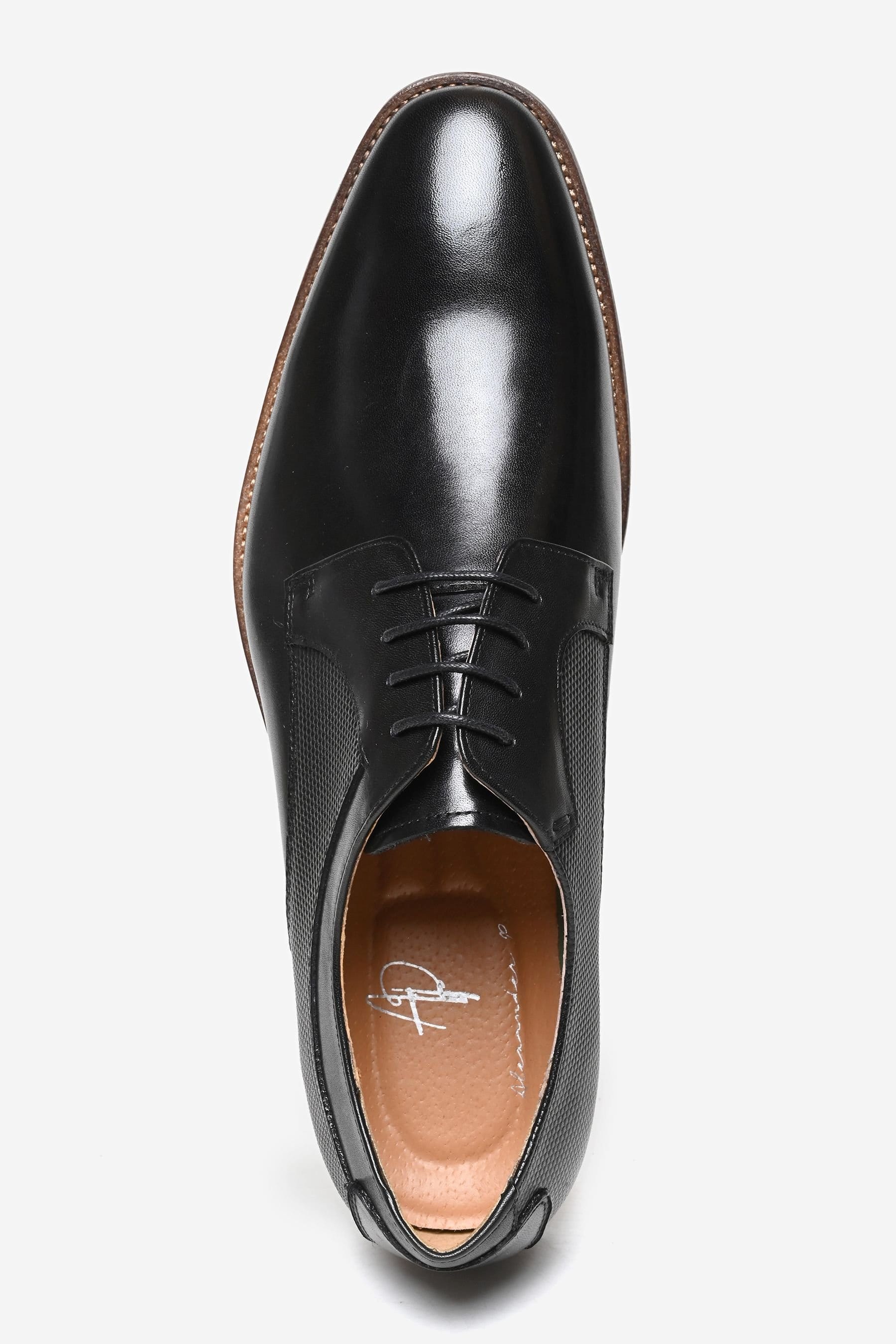 Alexander Pace Alexander Pace Men's 'Nuttall' Premium Leather Derby Shoe in Black - 4