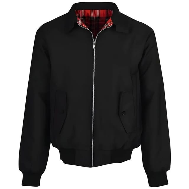 QoS QoS Men's Mens Harrington Jacket Black - 2