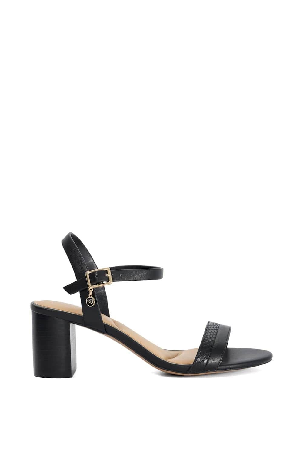 Dune London Dune London Women's Wide Fit 'Jaycie' Leather Sandals in Black
