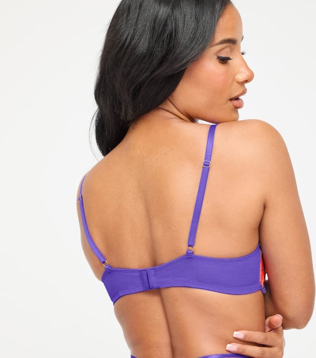 Ann Summers Women's Purple Dusk Till Dawn Non Padded Balconette Bra Ann Summers New Look - 3