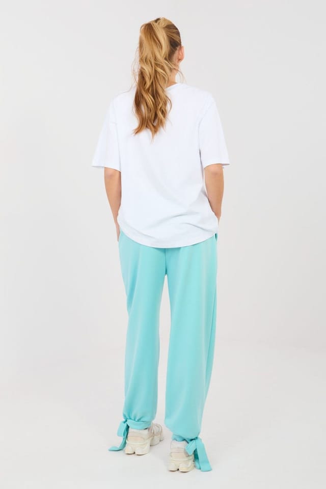 Love Lace Love Lace Women's Comfort High Waist Viscose Elastane Joggers in Aqua - 3