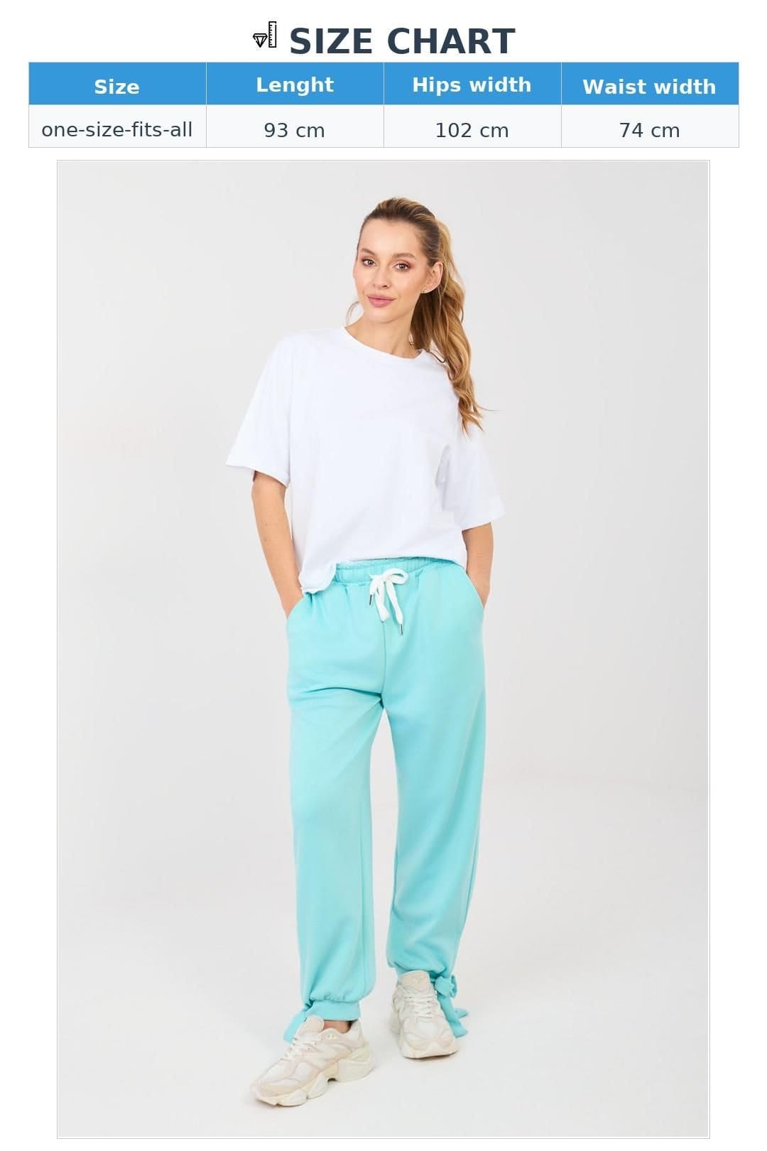 Love Lace Love Lace Women's Comfort High Waist Viscose Elastane Joggers in Aqua - 4