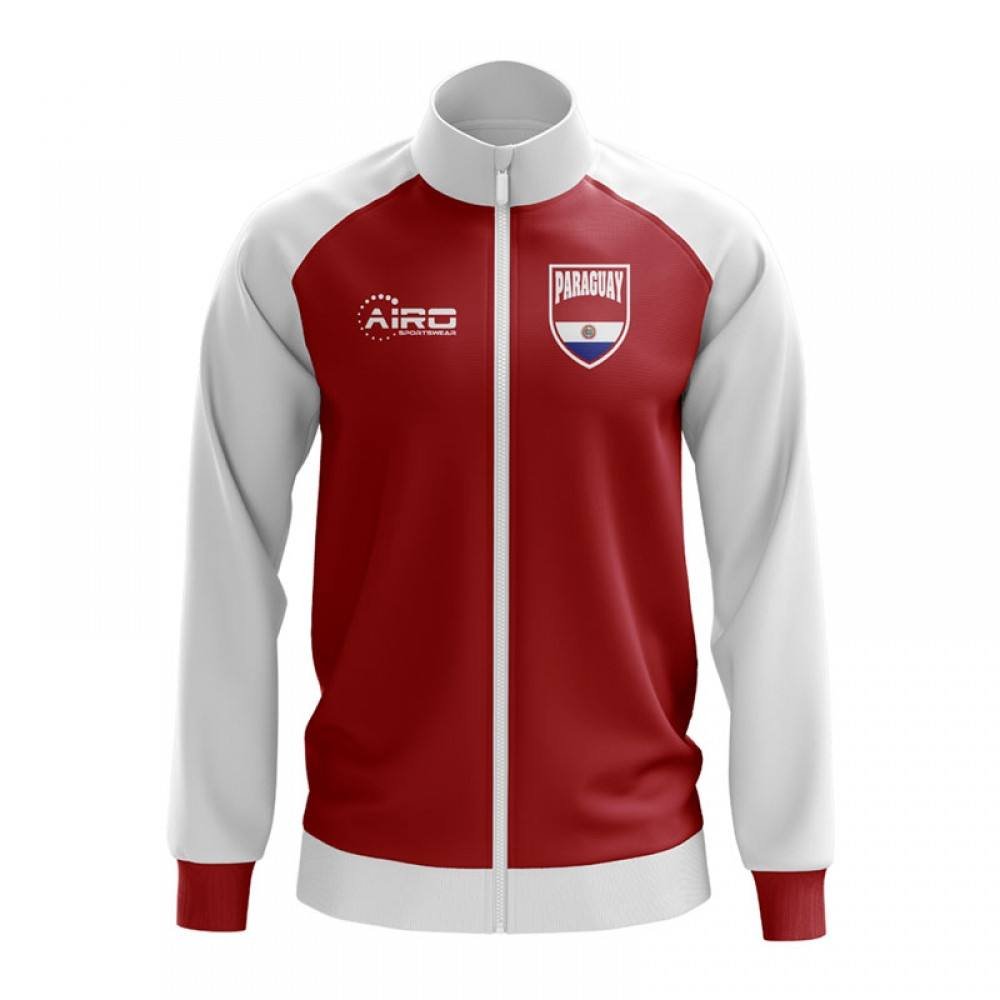 Paraguay Paraguay Men's Concept Football Track Jacket in Red - 4