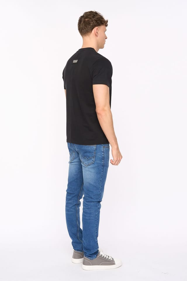 Duck&Cover Duck&Cover Men's Stoneham Premium Brushed Cotton T-Shirt in Black - 3