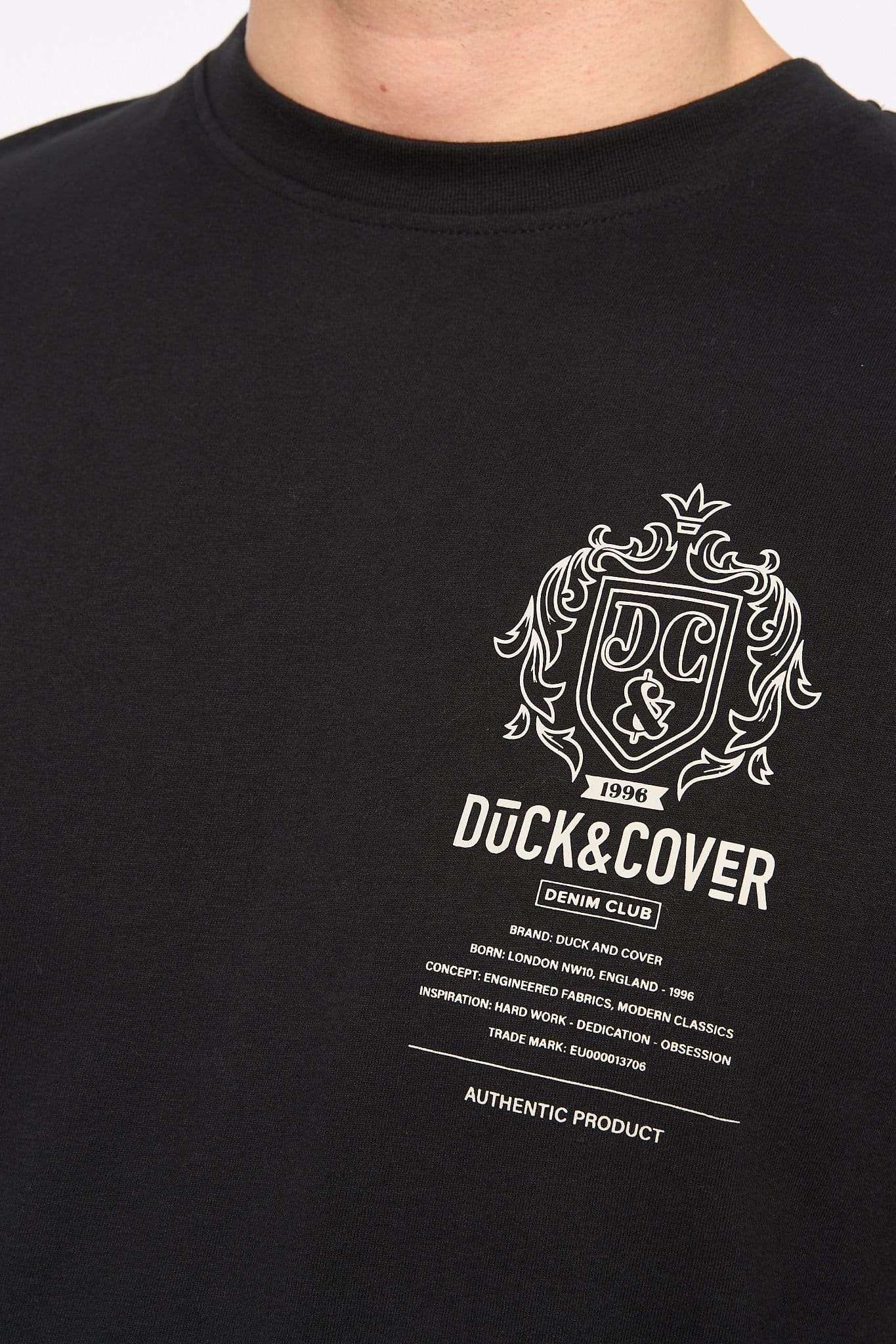 Duck&Cover Duck&Cover Men's Stoneham Premium Brushed Cotton T-Shirt in Black - 4