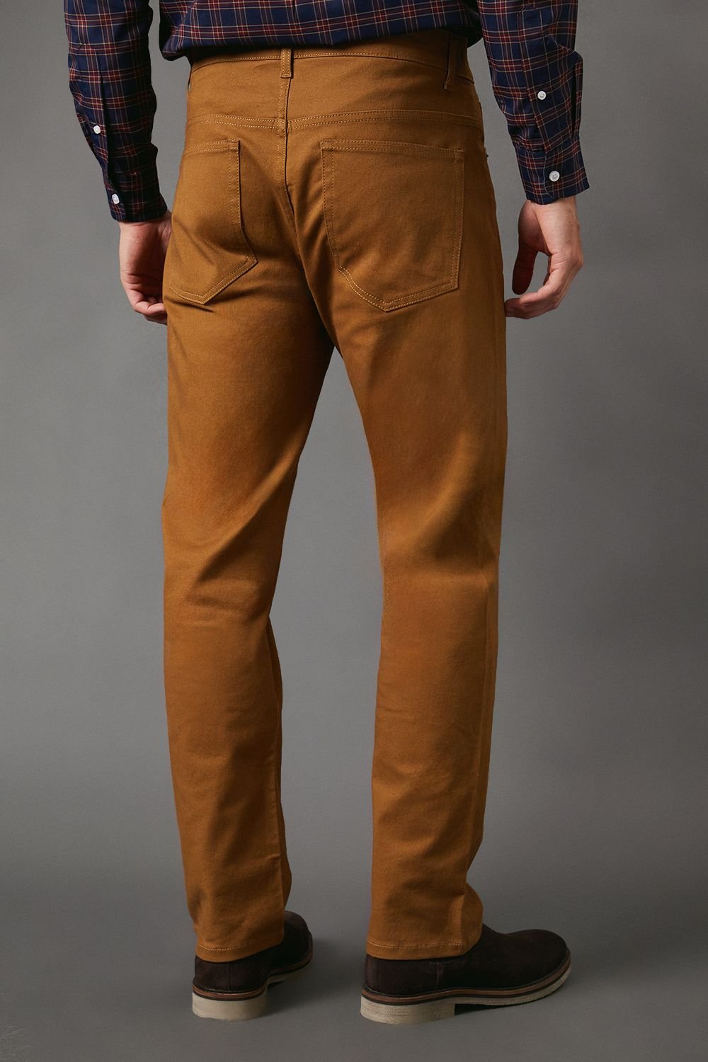 Maine Maine Men's Tobacco Stretch Twill Straight Leg Jeans - 3