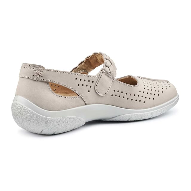 Hotter Hotter Women's Wide Fit 'Quake II' Classic Mary Janes in Light Grey - 3