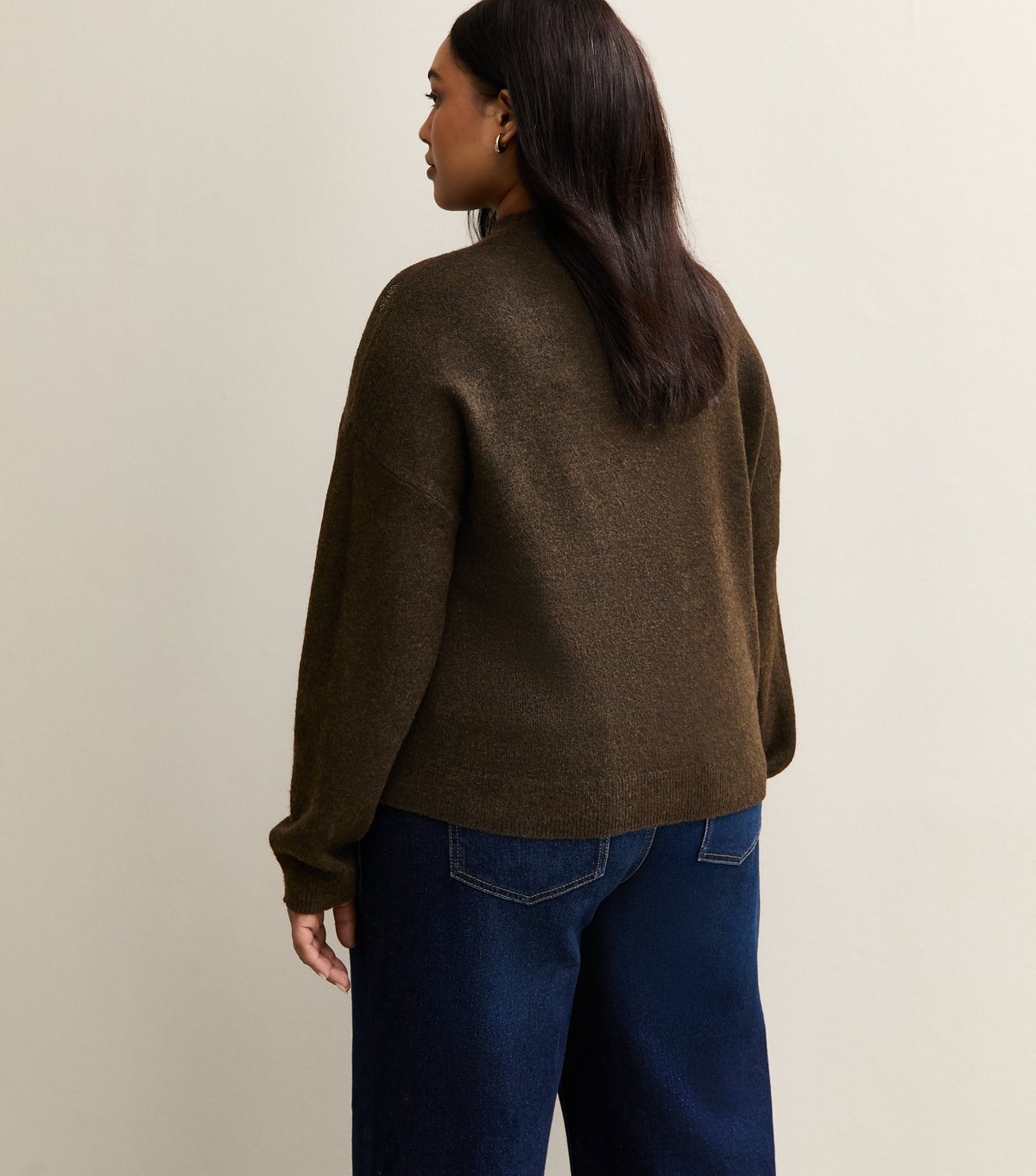 New Look Women's Plus Size Brown Sequin Leopard Knit Jumper Curves New Look - 4