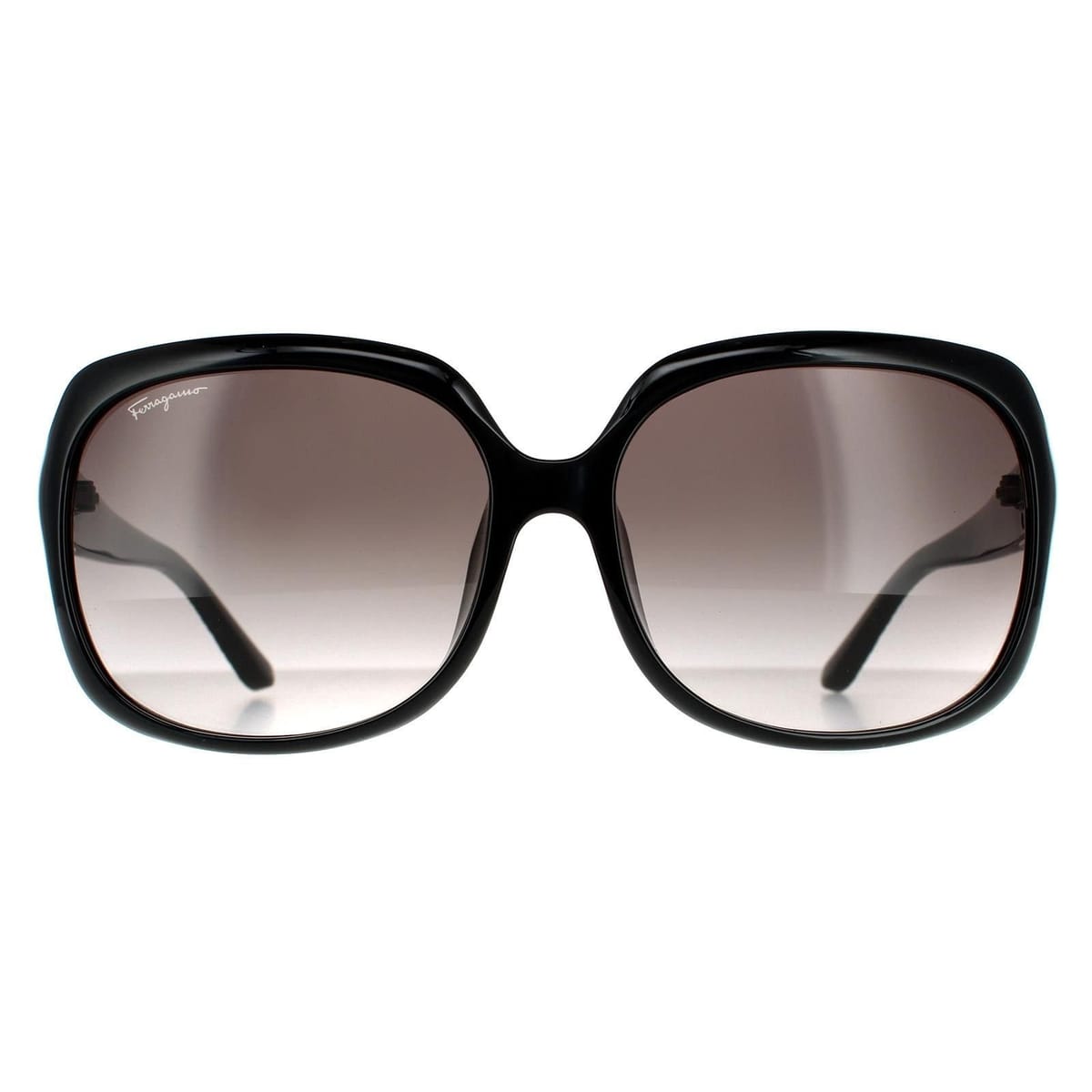 Salvatore Ferragamo Salvatore Ferragamo Women's Rectangle Black Grey Gradient Sunglasses - 1