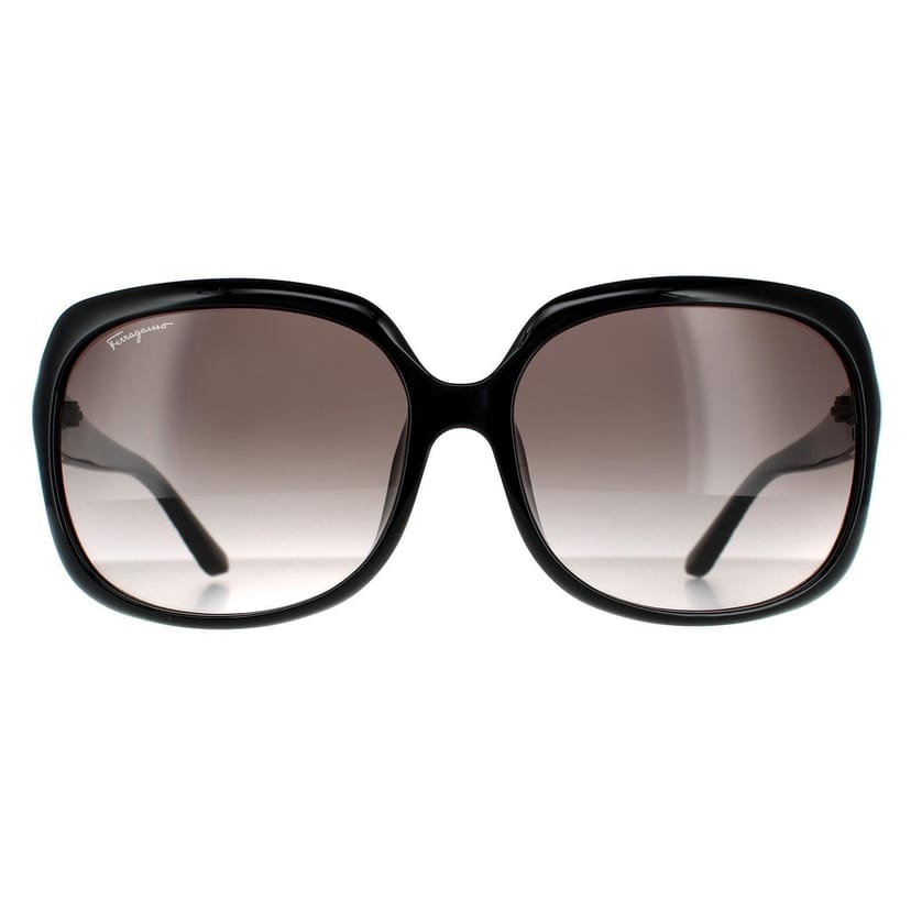 Salvatore Ferragamo Salvatore Ferragamo Women's Rectangle Black Grey Gradient Sunglasses - 1