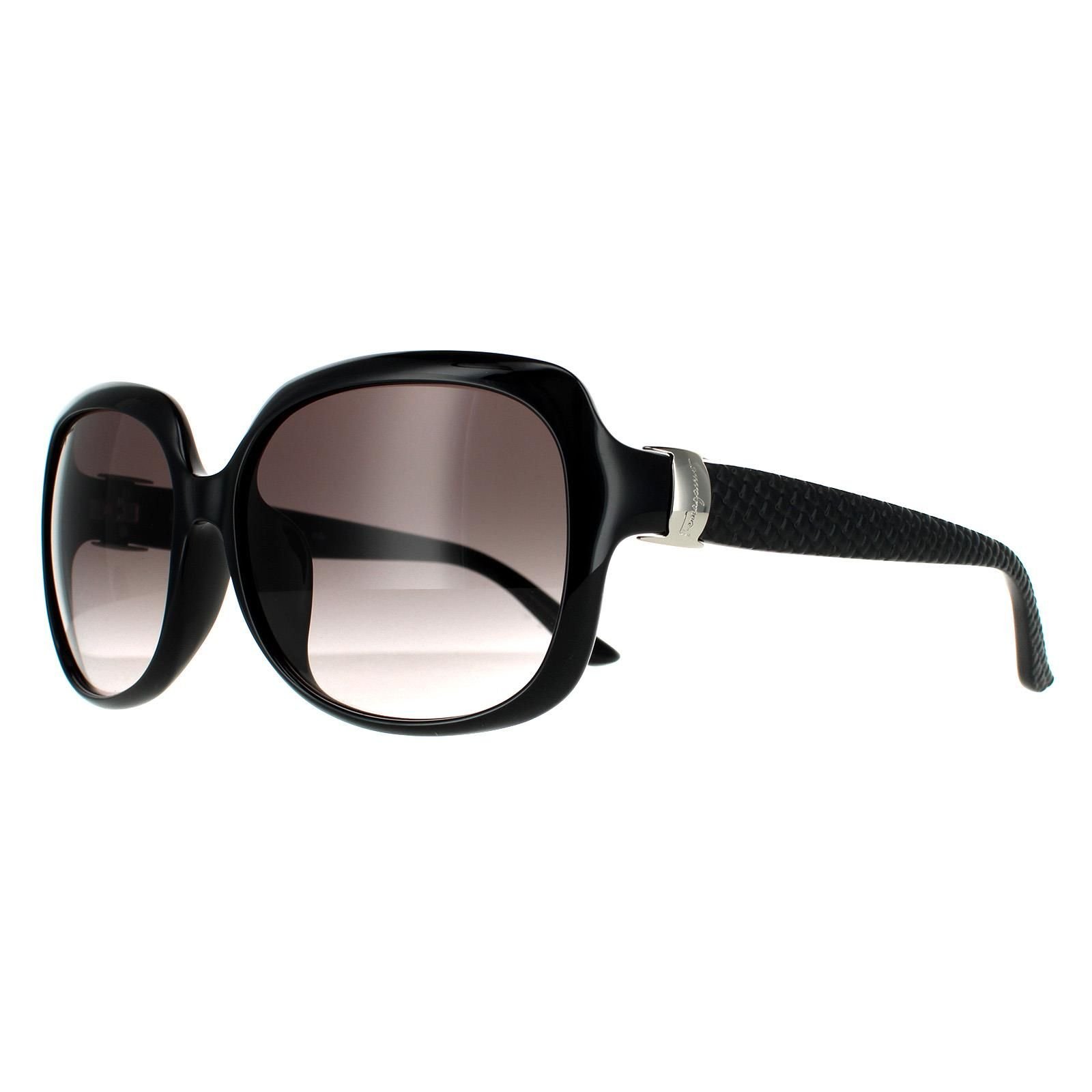 Salvatore Ferragamo Salvatore Ferragamo Women's Rectangle Black Grey Gradient Sunglasses - 2