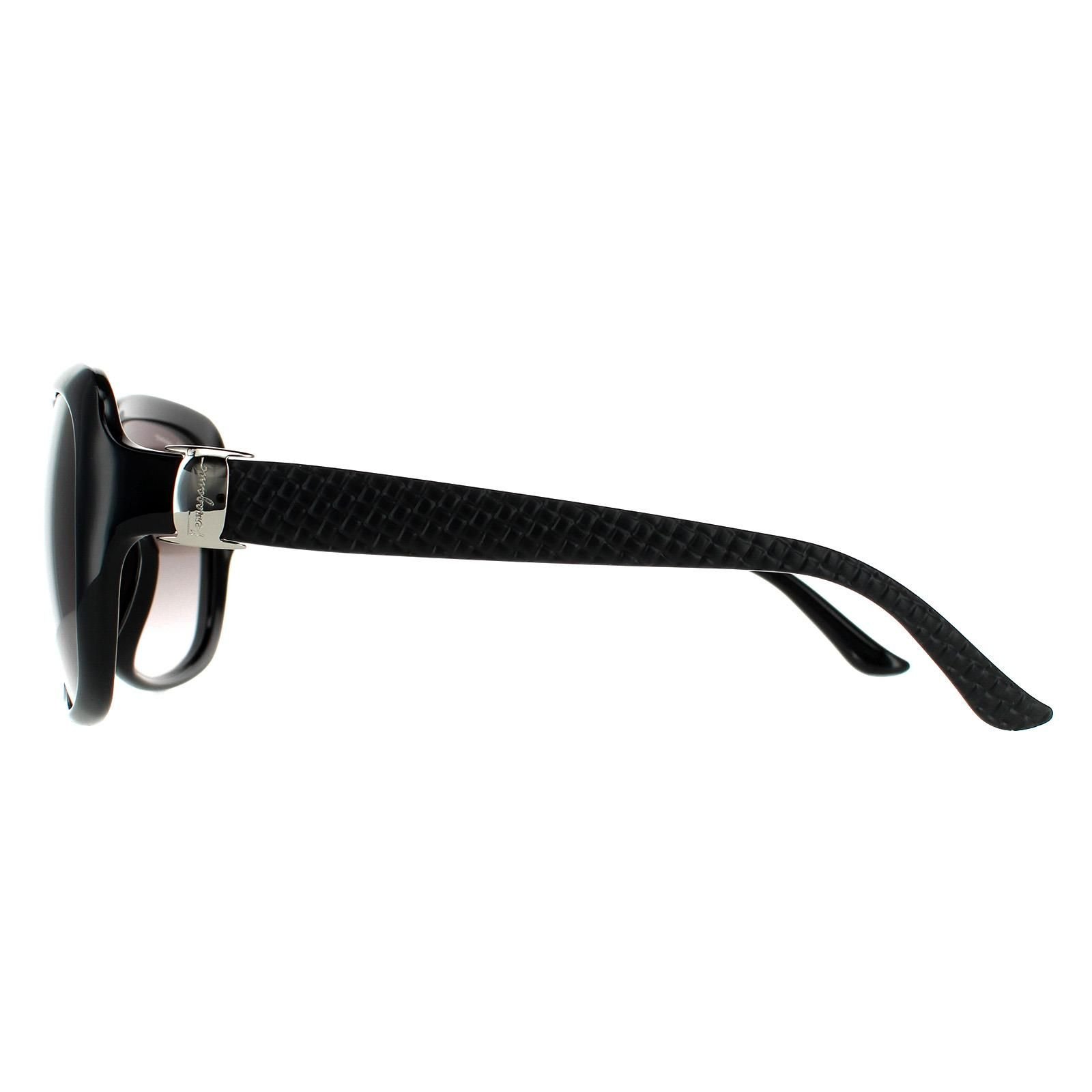 Salvatore Ferragamo Salvatore Ferragamo Women's Rectangle Black Grey Gradient Sunglasses - 3