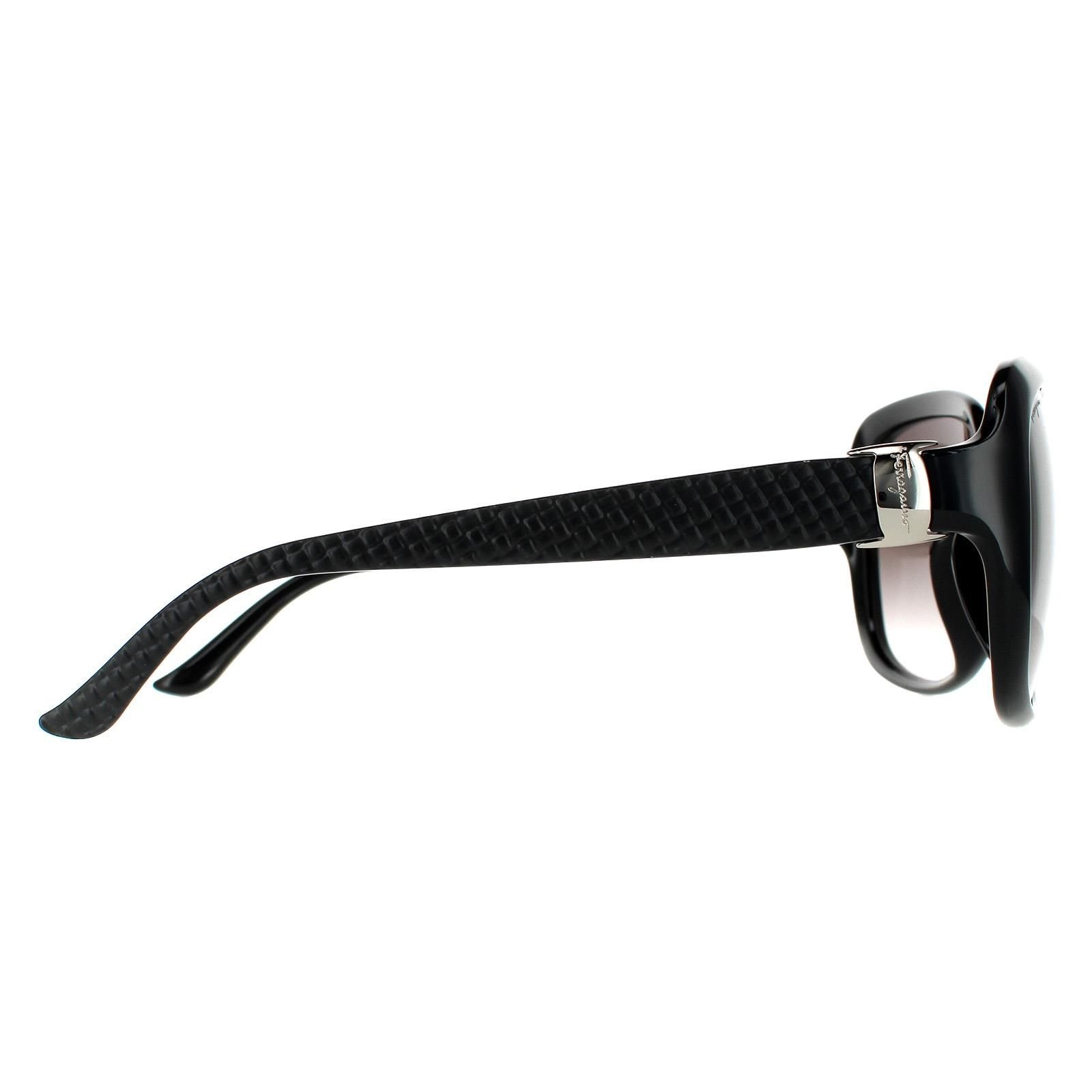 Salvatore Ferragamo Salvatore Ferragamo Women's Rectangle Black Grey Gradient Sunglasses - 4