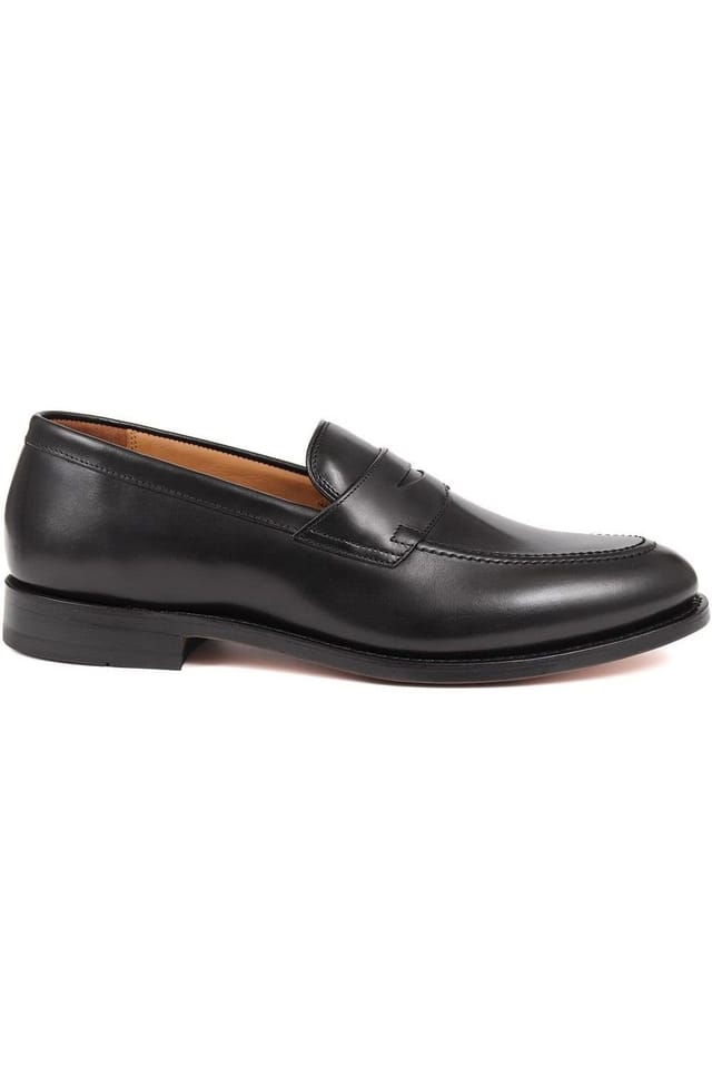 Jones Bootmaker Jones Bootmaker Men's Barcelona Goodyear Welted Leather Loafers in Black - 2