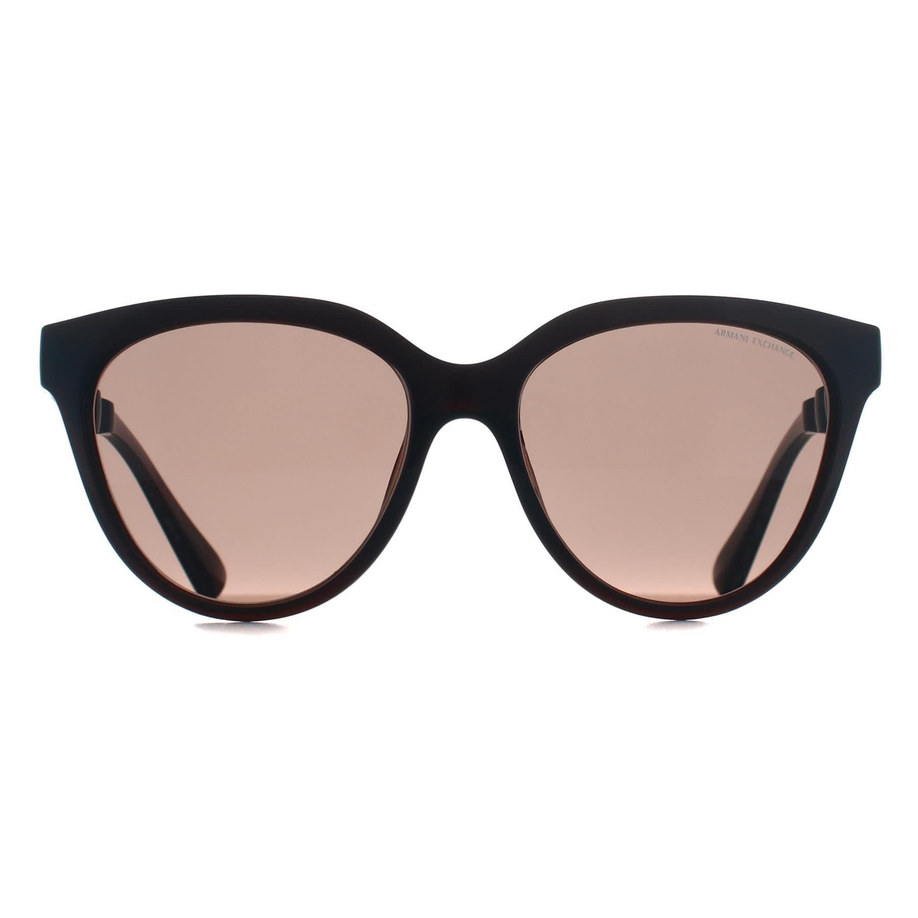 Armani Exchange Armani Exchange Women's Cat Eye Shiny Transparent Brown Dark Brown AX4148SU