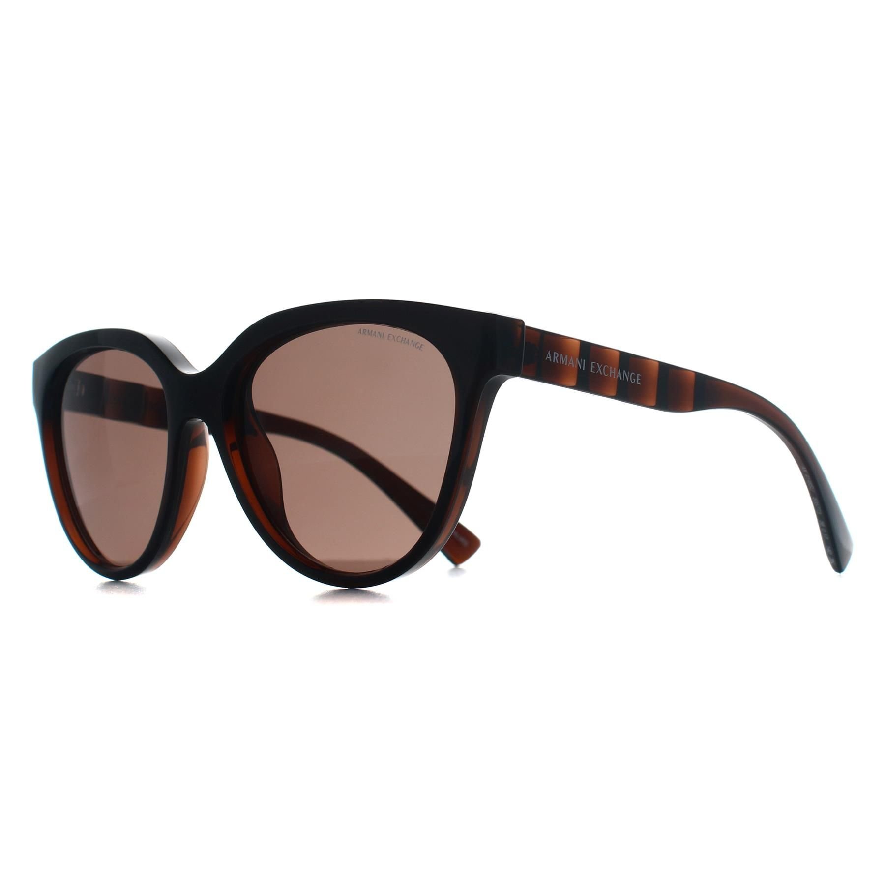 Armani Exchange Armani Exchange Women's Cat Eye Shiny Transparent Brown Dark Brown AX4148SU - 2