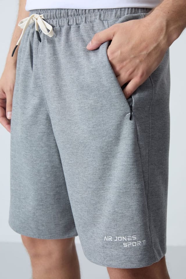 Tommy Life Tommy Life Men's Regular Fit Jersey Shorts in Grey - 3