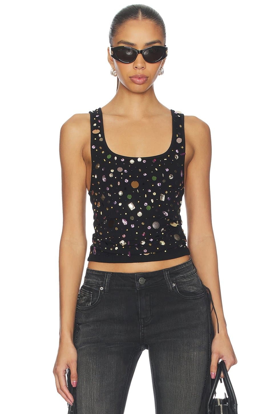 revolve Tank Top With Sequins And Beading