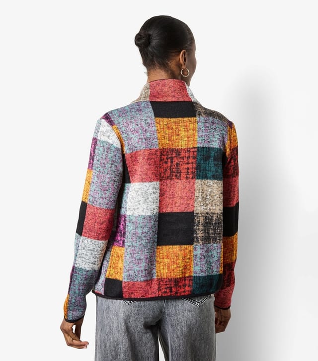 Apricot Women's Multicolour Check Jersey Jacket Apricot New Look - 2