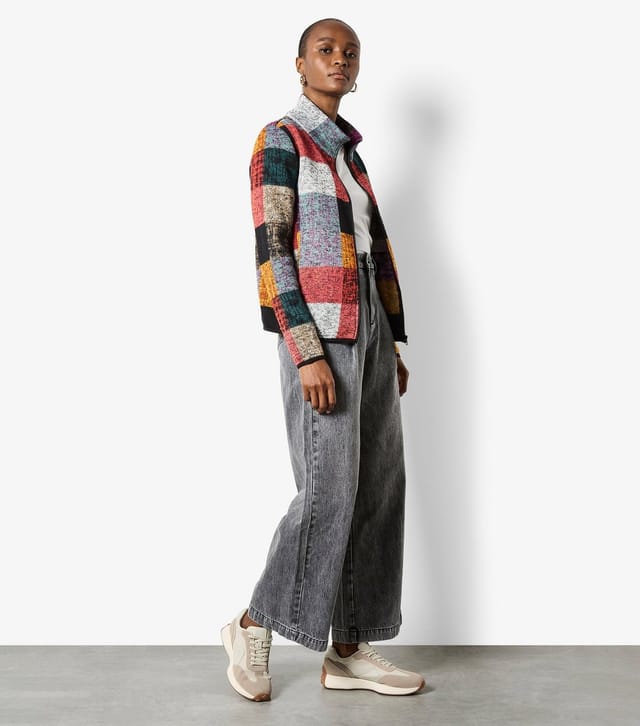 Apricot Women's Multicolour Check Jersey Jacket Apricot New Look - 3