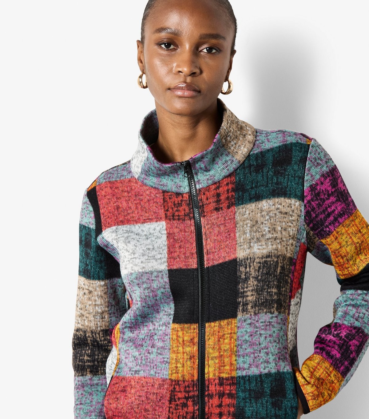 Apricot Women's Multicolour Check Jersey Jacket Apricot New Look - 4