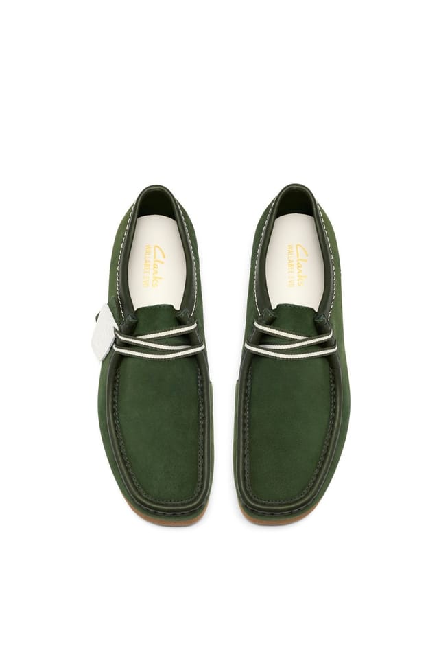Clarks Originals Clarks Originals Men's Wallabee EVO Suede Lace-Up Shoe Green - 3