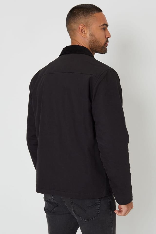 Threadbare Threadbare Men's 'Frawley' Cotton Twill Lightweight Jacket in Black - 2