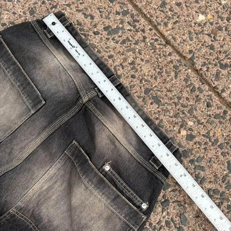 Bershka Mega Y2K baggy jeans denim dark wash size 34 men big wide pockets