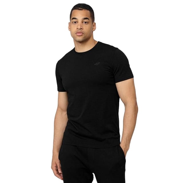 4F 4F Men's H4L22 T-Shirt in Black - 3