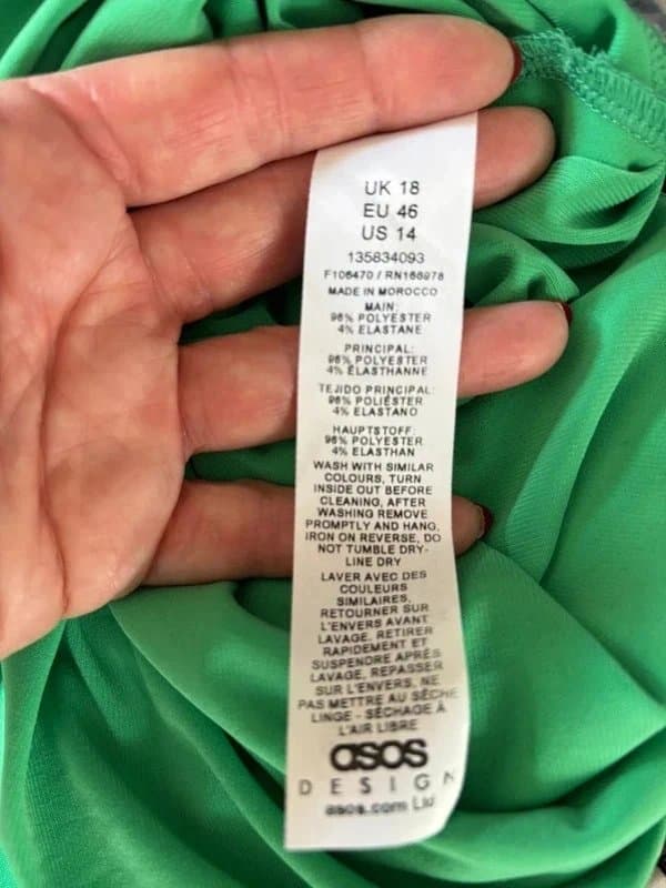 ASOS Design UK 18 ASOS Design Green Halter Cut Out Ruched Midi Dress Bodycon Open Back