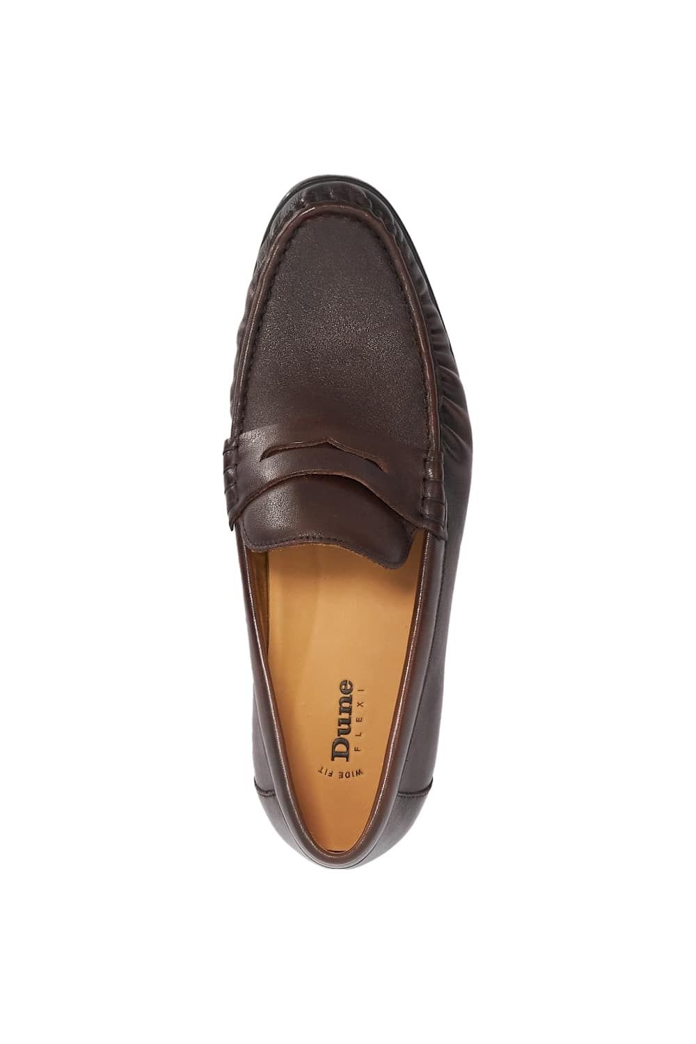 Dune London Dune London Men's Wide Fit 'Sammi' Leather Loafers in Brown - 4