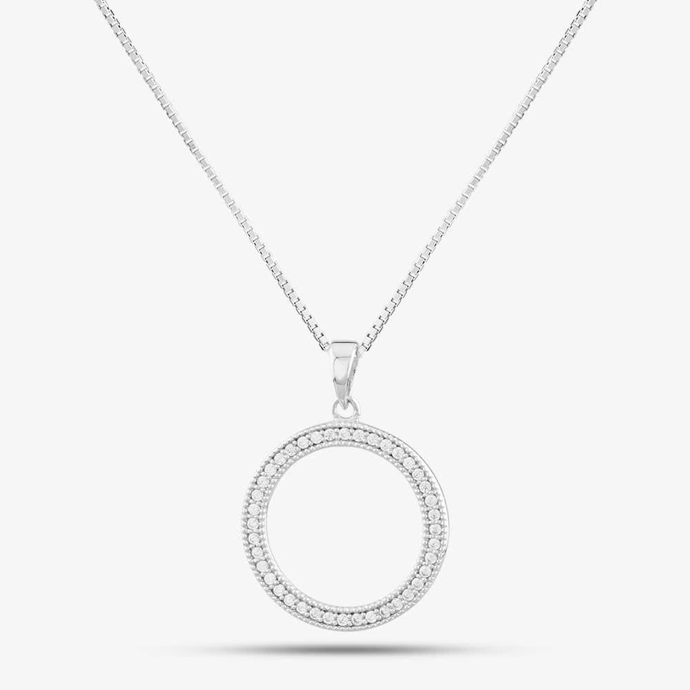 T.H.Baker T.H.Baker Women's Silver Open Circle Loose Pendant P4344C N2323 - 1