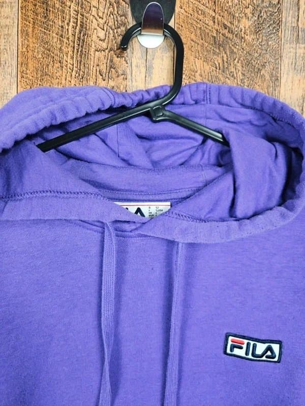 Fila FILA - Oversized Purple Hoodie - Streetwear - UK L