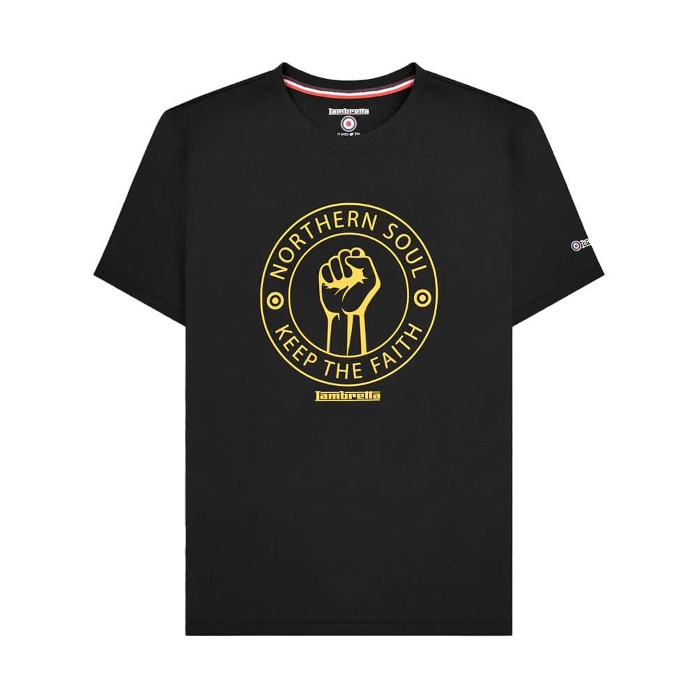 Lambretta Lambretta Men's Northern Soul T-Shirt in Black