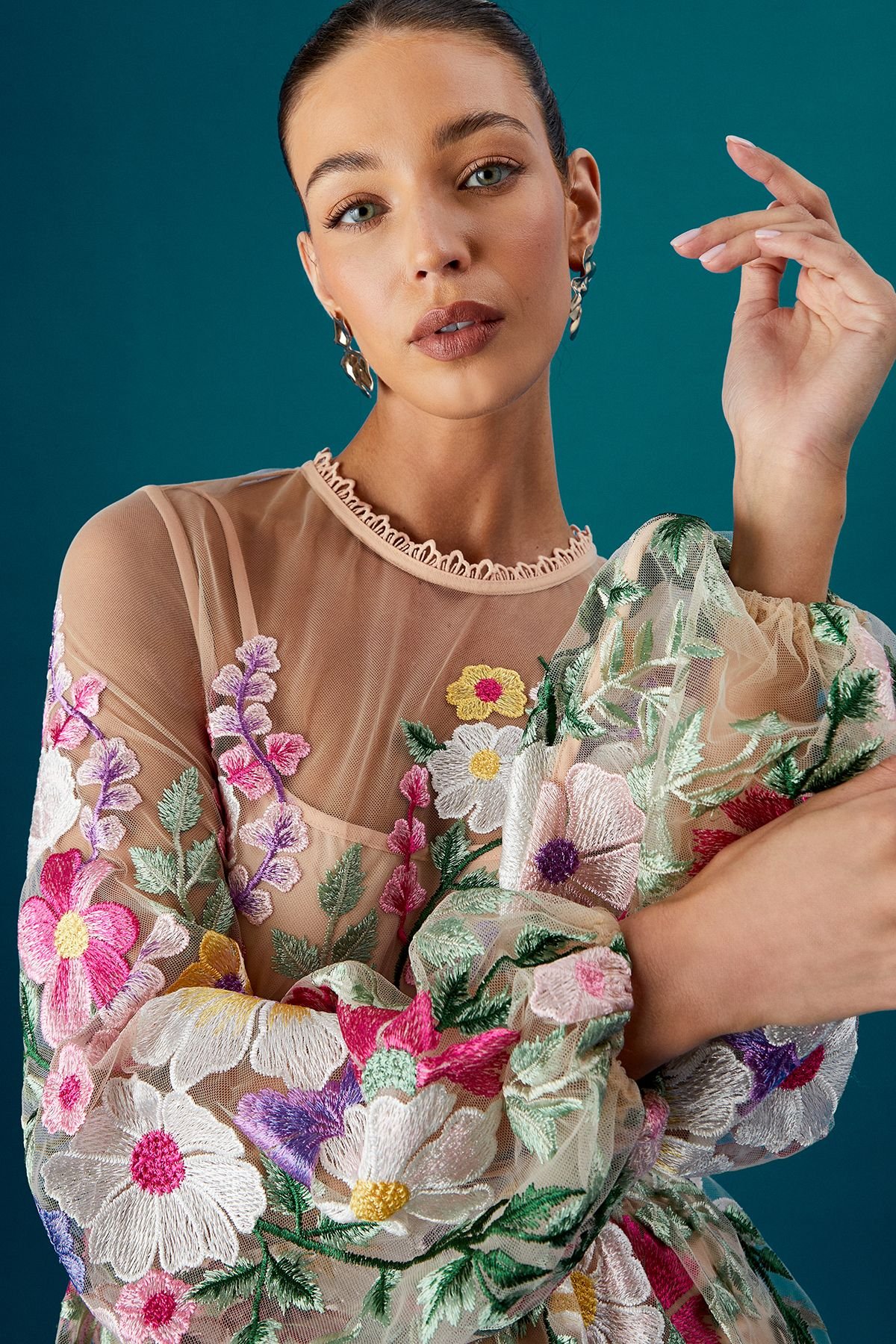 Coast Coast Women's Muse Long Sleeve Embroidered Maxi Dress - 4