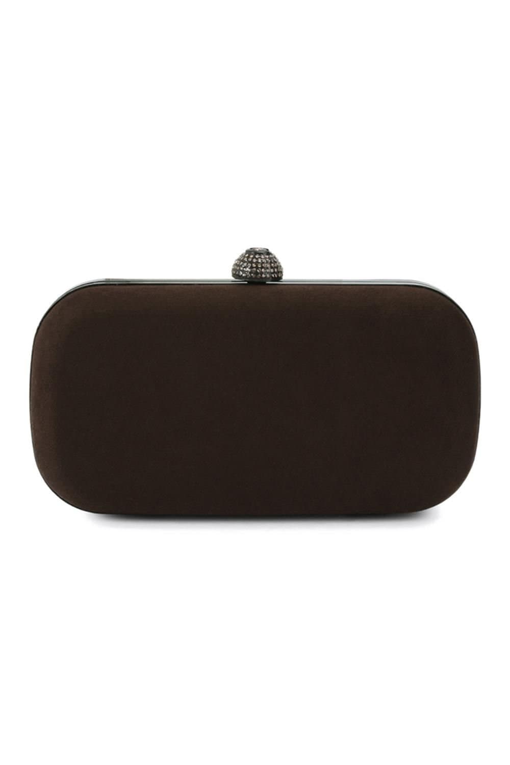 Carvela Carvela Women's 'Cecilia Hard Clutch' Bag in Dark Brown