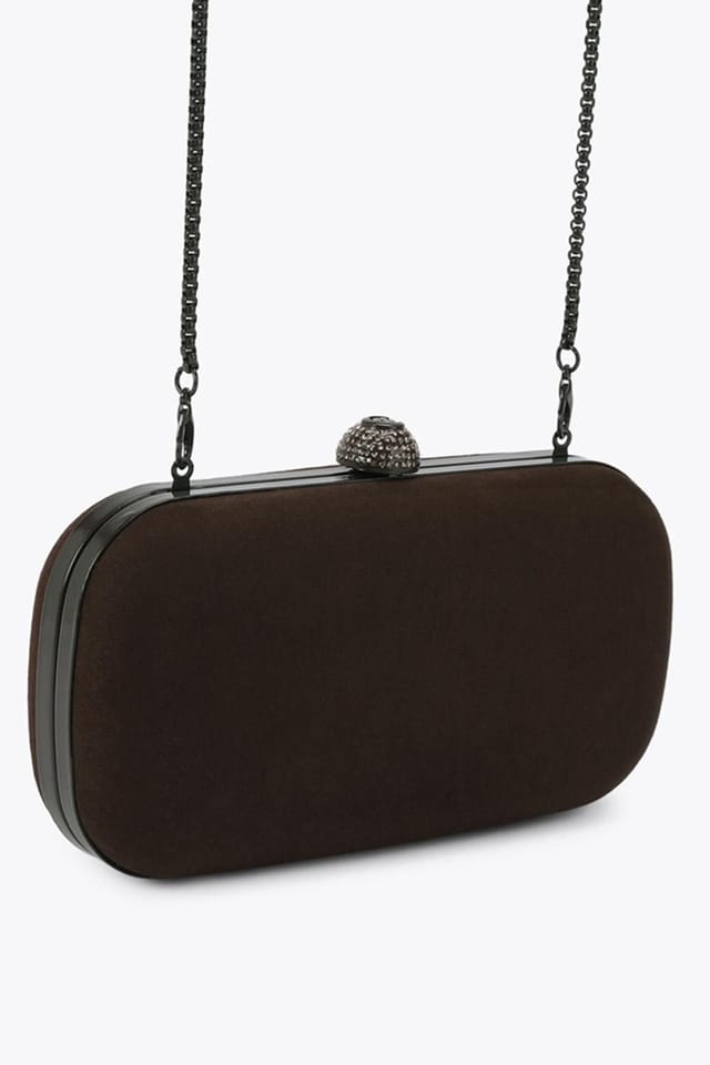 Carvela Carvela Women's 'Cecilia Hard Clutch' Bag in Dark Brown - 2