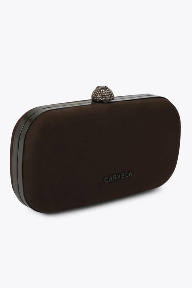 Carvela Carvela Women's 'Cecilia Hard Clutch' Bag in Dark Brown - 3