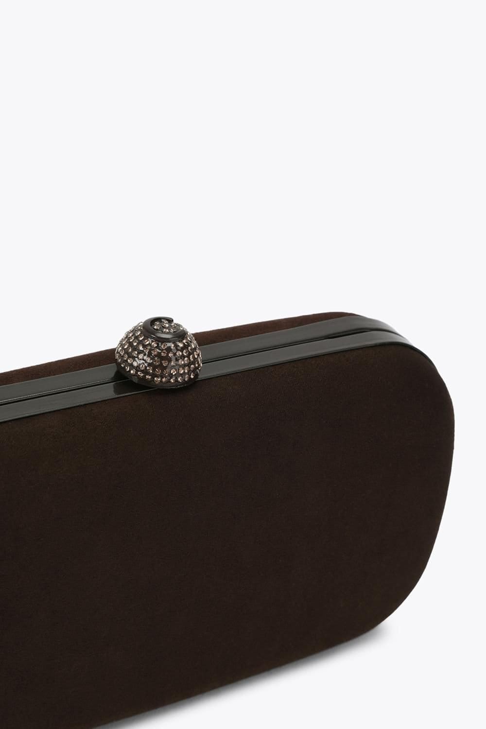 Carvela Carvela Women's 'Cecilia Hard Clutch' Bag in Dark Brown - 4