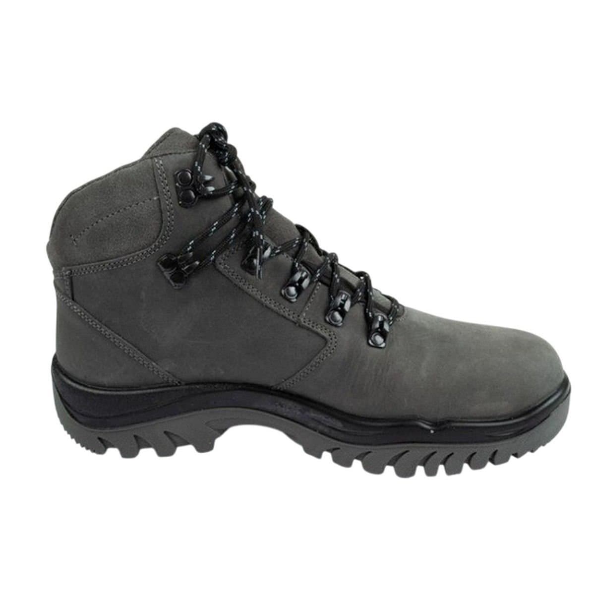 4F 4F Men's OBMH258 Leather Hiking Shoes in Grey