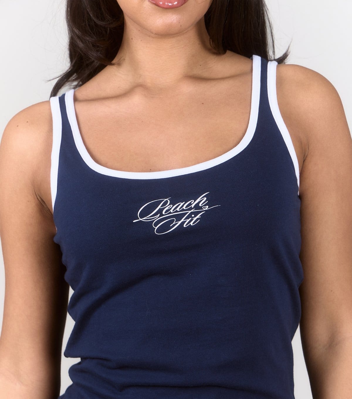 Peach Fit Women's Navy Cotton Lily Vest Peach Fit New Look - 4