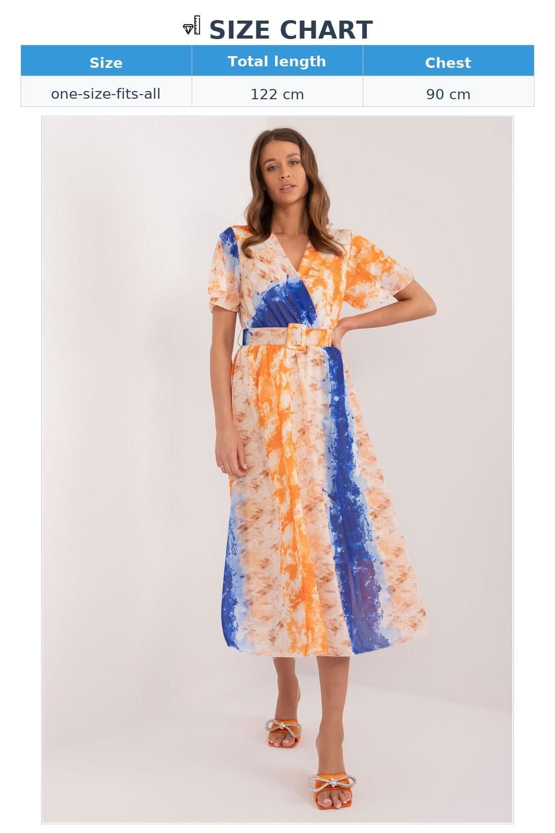 Love Lace Love Lace Women's Midi Day Dress with Belt & Color Print - 4